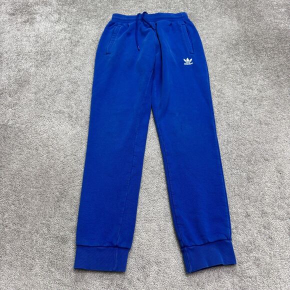Adidas Original Adicolor Essential Trefoil Jogger Pants Mens small Blue Active - Picture 1 of 16
